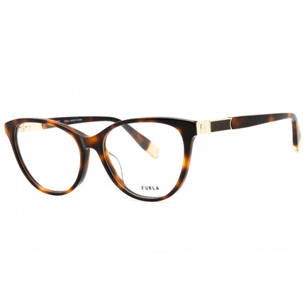 Furla Women's Eyeglasses - Tortoise Acetate Cat Eye Shape Full Rim Frame | VFU388 01AY ,