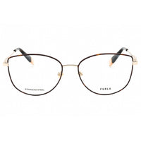 Furla Women's Eyeglasses - Tortoise Metal Cat Eye Shape Full Rim Frame | VFU391S 0320 ,