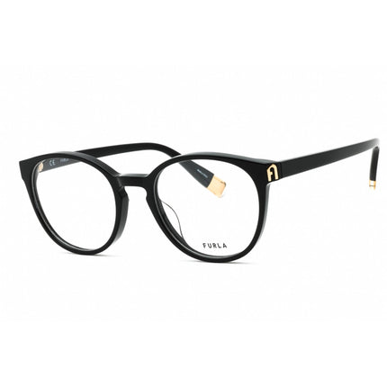 Furla Women's Eyeglasses - Clear Demo Lens Black Acetate Full Rim Frame | VFU393 0700 ,