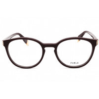 Furla Women's Eyeglasses - Burgundy Acetate Round Shape Full Rim Frame | VFU393 0G96 ,