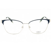Furla Women's Eyeglasses - Silver Metal Cat Eye Shape Full Rim Frame | VFU443 0F94 ,