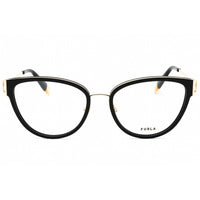 Furla Women's Eyeglasses - Black Acetate/Metal Cat Eye Full Rim Frame | VFU444 0700 ,