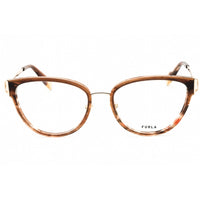 Furla Women's Eyeglasses - Brown Acetate/Metal Cat Eye Full Rim Frame | VFU444 0GGU ,