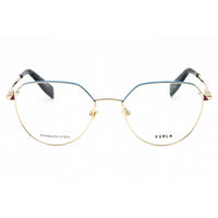 Furla Women's Eyeglasses - Gold Metal Geometric Shape Full Rim Frame | VFU502 0SNA ,