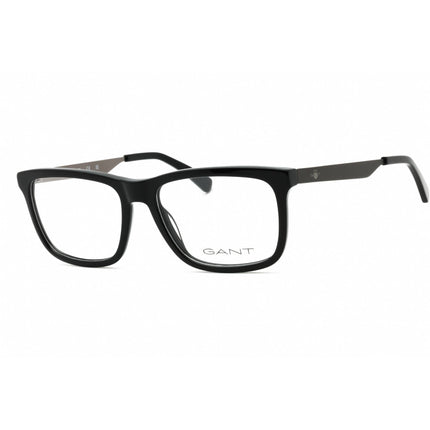 Gant Men's Eyeglasses - Shiny Black Acetate Rectangular Full Rim Frame | GA3294 001 ,