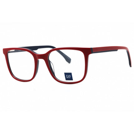 GAP Men's Eyeglasses - Clear Demo Lens Red Acetate Square Full Rim Frame | VGP013 0RED ,
