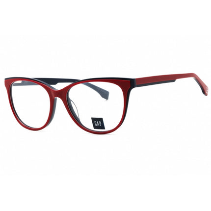 GAP Women's Eyeglasses - Clear Demo Lens Red Acetate Cat Eye Full Rim | VGP023 0RED ,