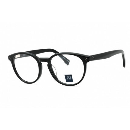 GAP Men's Eyeglasses - Clear Demo Lens Black Acetate Round Full Rim | VGP027 0BLA ,