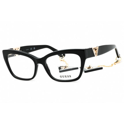 Guess Women's Eyeglasses - Shiny Black Acetate Cat Eye Full Rim Frame | GU2960 001 ,