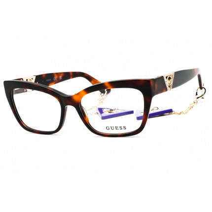 Guess Women's Eyeglasses - Dark Havana Acetate Cat Eye Full Rim Frame | GU2960 052 ,