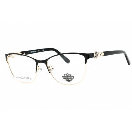 Harley Davidson Women's Eyeglasses - Shiny Black Cat Eye Full Rim Frame | HD0553 001 ,