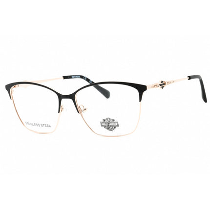 Harley Davidson Women's Eyeglasses - Matte Black Cat Eye Full Rim Frame | HD0565 002 ,