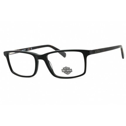 Harley Davidson Men's Eyeglasses - Matte Black Rectangular Full Rim Frame | HD0756 002 ,
