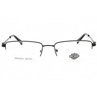 Harley Davidson Men's Eyeglasses - Matte Black Metal Rectangular Frame | HD0761 002 ,