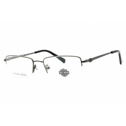 Harley Davidson Men's Eyeglasses - Matte Gunmetal Rectangular Half Rim | HD0761 009 ,