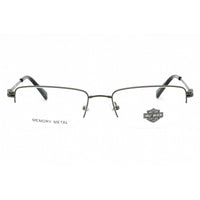 Harley Davidson Men's Eyeglasses - Matte Gunmetal Rectangular Half Rim | HD0761 009 ,