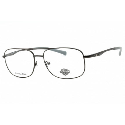 Harley Davidson Men's Eyeglasses - Shiny Gunmetal Metal Aviator Frame | HD0822 008 ,