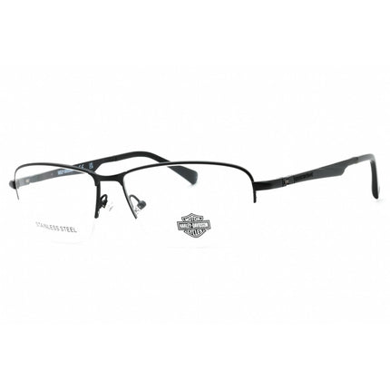 Harley Davidson Men's Eyeglasses - Matte Black Metal Rectangular Frame | HD0860 002 ,