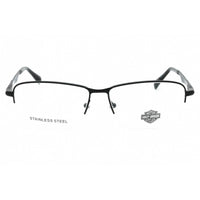 Harley Davidson Men's Eyeglasses - Matte Black Metal Rectangular Frame | HD0860 002 ,