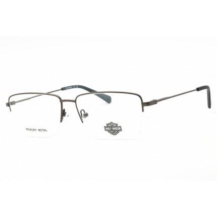 Harley Davidson Men's Eyeglasses - Matte Dark Nickeltin Half Rim Frame | HD0949 007 ,