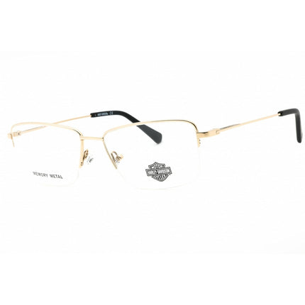 Harley Davidson Men's Eyeglasses - Pale Gold Metal Rectangular 58mm Frame | HD0949 032 ,