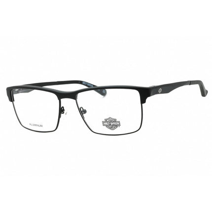 Harley Davidson Men's Eyeglasses - Matte Black Metal Rectangular Frame | HD9026 002 ,