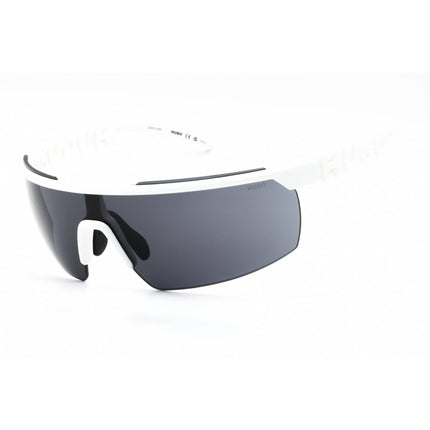 Hugo Men's Sunglasses - Grey Lens White Shield Full Rim Frame | HG 1284/S 0VK6 IR ,