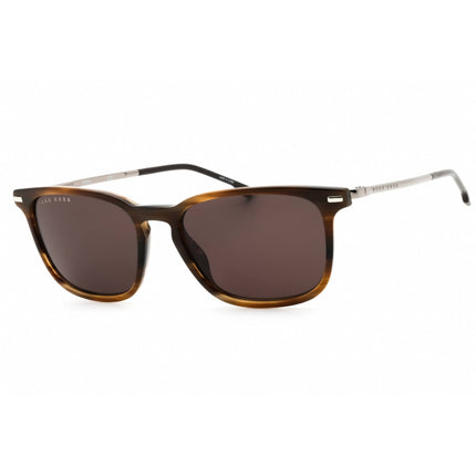 Hugo Boss Men's Sunglasses - Brown Horn Plastic Square Full Rim Frame | 1020/S 0EX4 00 ,