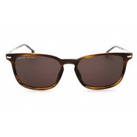 Hugo Boss Men's Sunglasses - Brown Horn Plastic Square Full Rim Frame | 1020/S 0EX4 00 ,