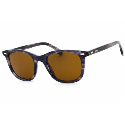 Hugo Boss Men's Sunglasses - Blue Havana Plastic Square Frame | BOSS 1366/S 0JBW 70 ,
