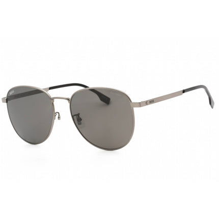 Hugo Boss Men's Sunglasses - Matte Dark Ruthenium Metal Oval | BOSS 1536/F/S 0R80 M9 ,