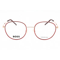 Hugo Boss Women's Eyeglasses - Gold Red Metal Round Full Rim Frame | BOSS 1594 0Y11 00 ,