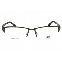 Joe Optical Men's Eyeglasses - Gunmetal Metal Rectangular Half Rim Frame | JOE4070 033 ,