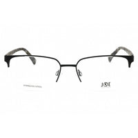 Joe Optical Men's Eyeglasses - Black Jack Metal Rectangular Half Rim | JOE4084 001 ,