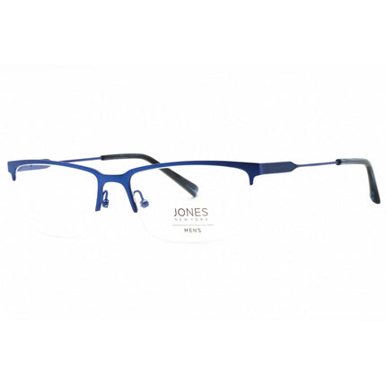 Jones New York Men's Eyeglasses - Blue Metal Rectangular Half Rim Frame | J363 0BLE ,