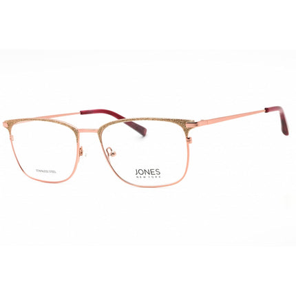 Jones New York Women's Eyeglasses - Rose Gold Metal Square Full Rim Frame | J495 0ROG ,