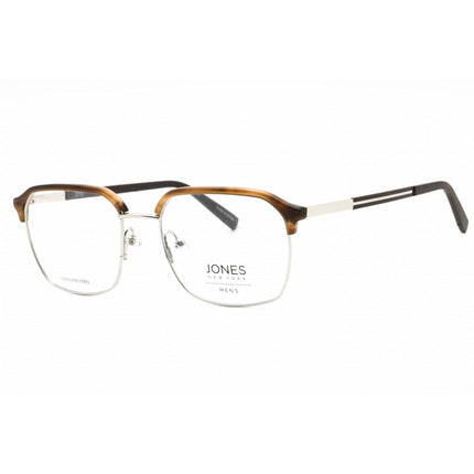 Jones New York Men's Eyeglasses - Brown Horn Metal Square Full Rim | VJOM370 0BRH ,