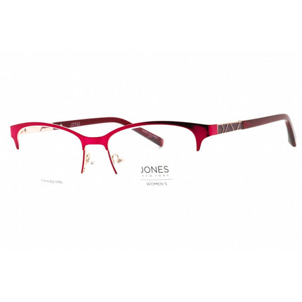 Jones New York Women's Eyeglasses - Burgundy Metal Cat Eye Half Rim | VJON496 0BUR ,