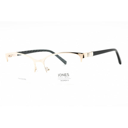 Jones New York Women's Eyeglasses - Gold Metal Cat Eye Shape Half Rim | VJON501 0GOL ,