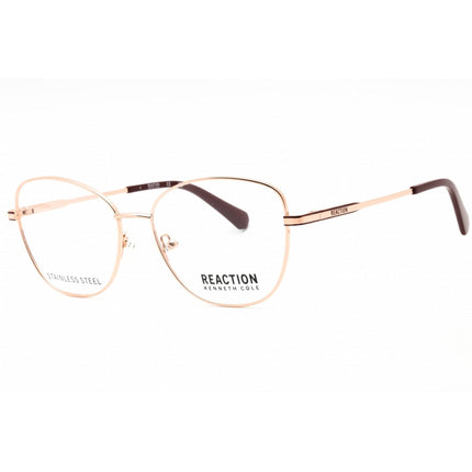 Kenneth Cole Reaction Women's Eyeglasses - Shiny Rose Gold Cat Eye Frame | KC0958 028 ,