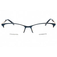 Liz Claiborne Women's Eyeglasses - Semi Matte Navy Cat Eye Half Rim | L 654 0E8W 00 ,