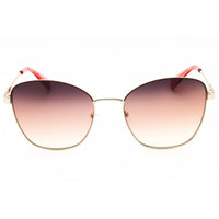 Longchamp Women's Sunglasses - Gold/Brown Metal Cat Eye Full Rim Frame | LO164S 727 ,