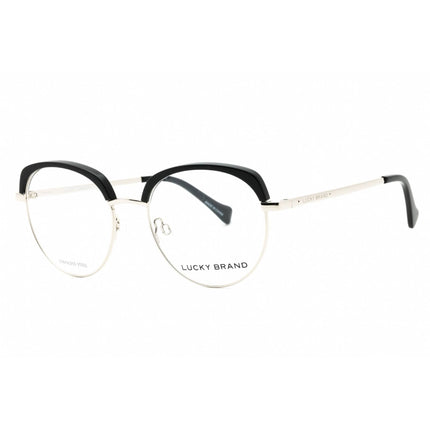 Lucky Brand Women's Eyeglasses - Silver/Black Metal Round Full Rim | VLBD129 0SIL ,
