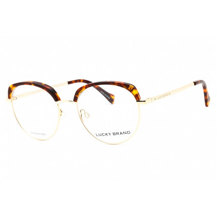 Lucky Brand Women's Eyeglasses - Gold/Havana Metal Round Full Rim Frame | VLBD129 0GOL ,