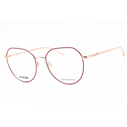 Moschino Love Women's Eyeglasses - Pink Gold Metal Geometric Frame | MOL560 0S45 00 ,