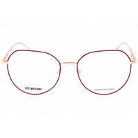 Moschino Love Women's Eyeglasses - Pink Gold Metal Geometric Frame | MOL560 0S45 00 ,