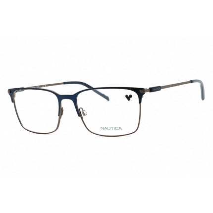 Nautica Men's Eyeglasses - Matte Navy Metal Rectangular Full Rim Frame | N7321 420 ,