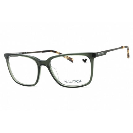 Nautica Men's Eyeglasses - Crystal Olive Acetate Square Full Rim Frame | N8173 325 ,