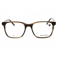 Nautica Men's Eyeglasses - Brown Horn Acetate Square Shape Full Rim Frame | N8179 221 ,