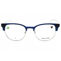 Nautica Men's Eyeglasses - Navy Crystal Injected Propionate Square Frame | N8181 420 ,